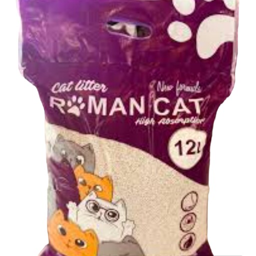 خاک بستر گربه ساده برند Roman Cat وزن ( 10 کیلو )